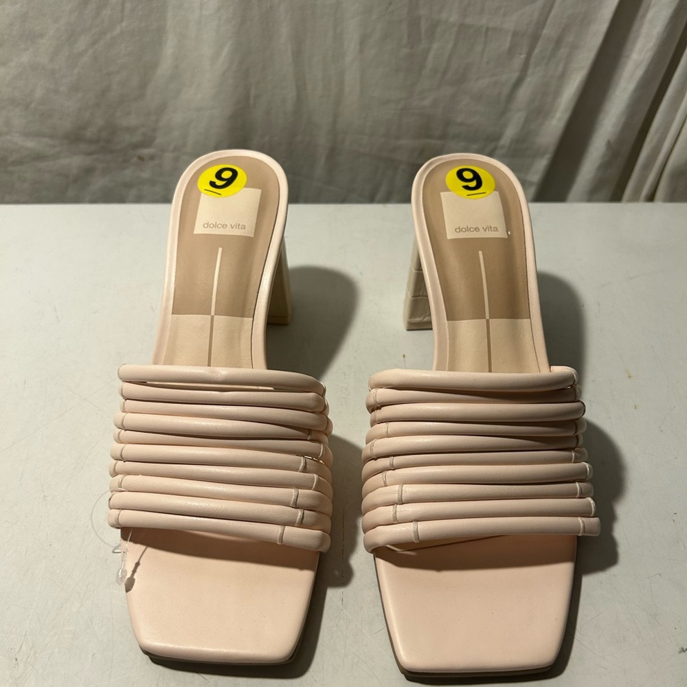 Dolce Vita cream strappy slides 2.5” block heels various sizes all NWT